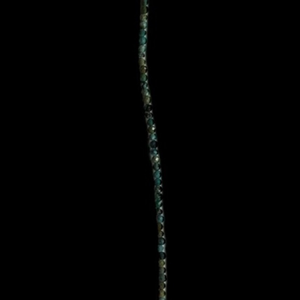 Real Turquoise small Beaded Gemstone Necklace, Chocker, Adjustable,18 inches,New - Picture 4 of 6